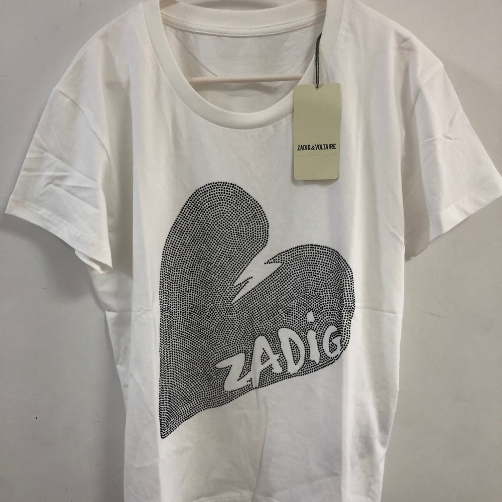 NEW ZADIG & VOLTAIRE ALYS HEART T-SHIRT